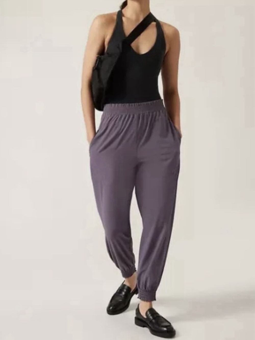 Athleta 2 TALL Savannah High Rise Jogger Pants Dusk Violet Women's.   13